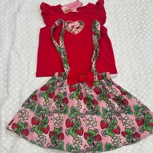 Strawberry Shortcake Skirt & Top Set 5T NWT